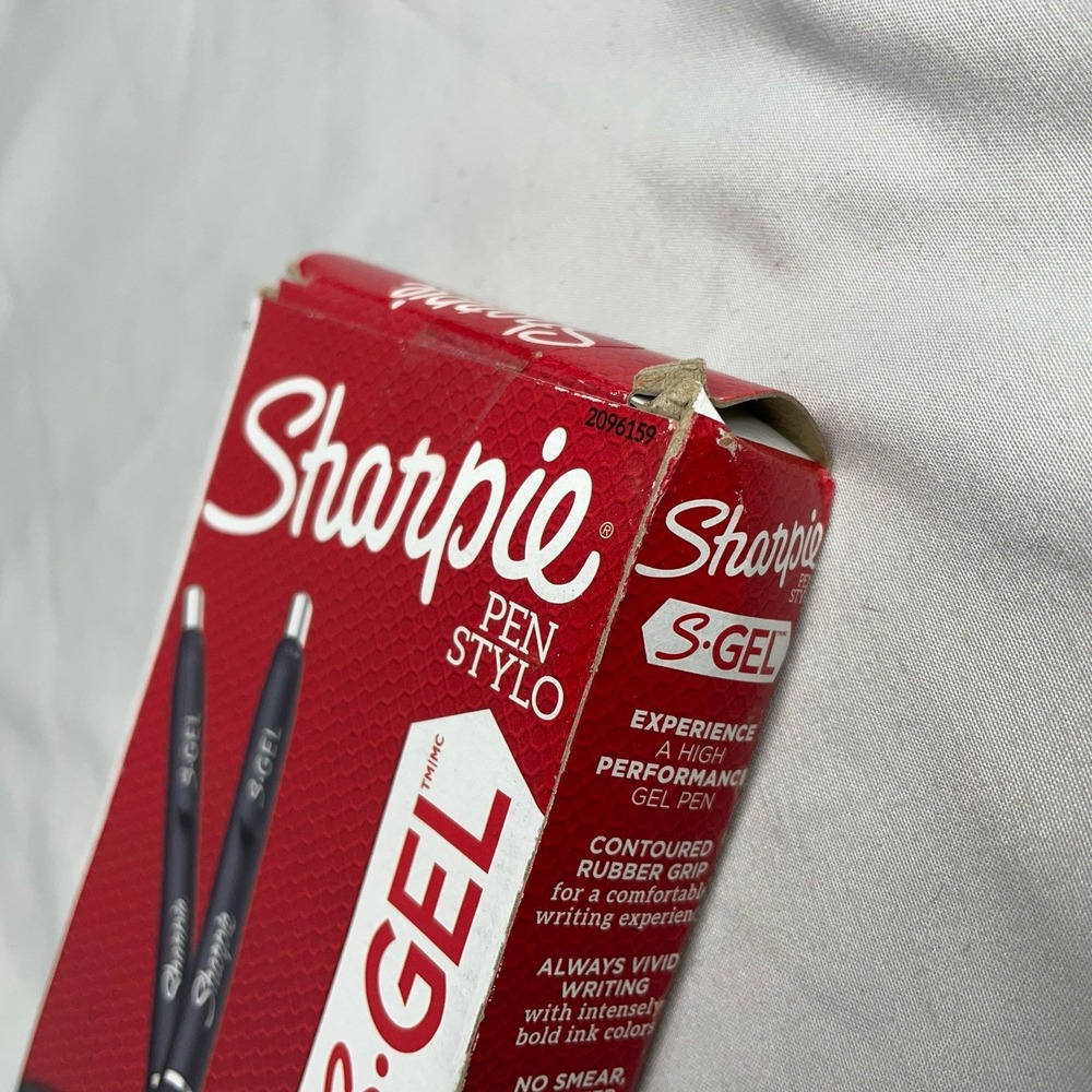 Sharpie S-Gel Black Ink 0.7mm Medium Point Pens 12 Pack Smooth No Smear NEW - Picture 5 of 5